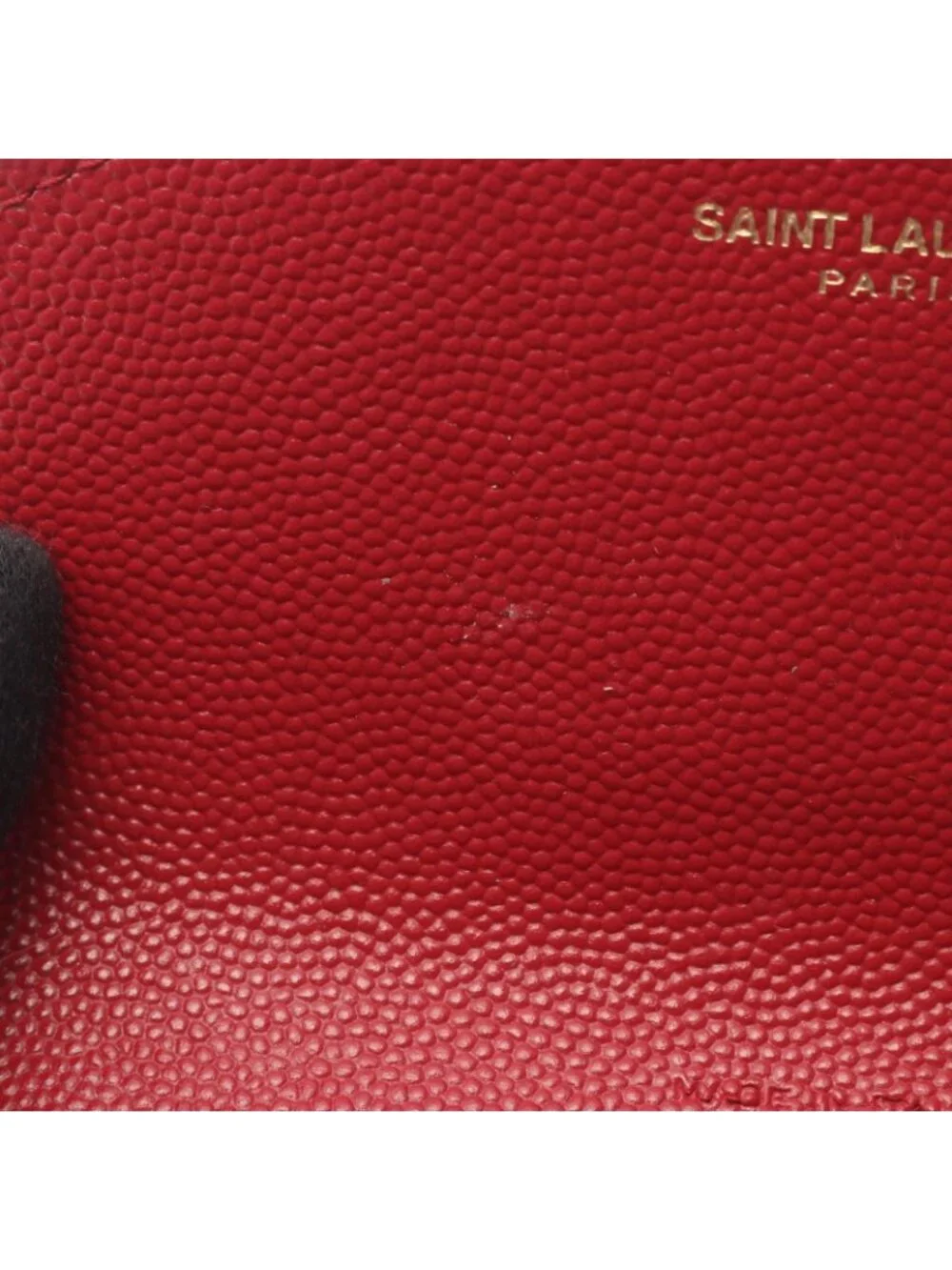 ★SOLD★ Saint Laurent Paris Card Case Monogram Red Leather Passport - Picture 5 of 9